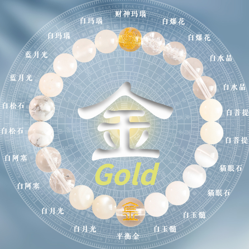 【Elemony Metal Energy】White Quartz Clarity Bracelet: Focus Booster & Career Shield