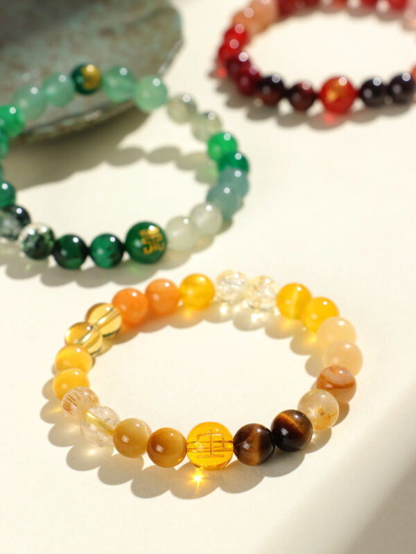 【Elemony Earth Energy】Grounding Bracelet: Citrine & Quartz Stability Stones - Image 2
