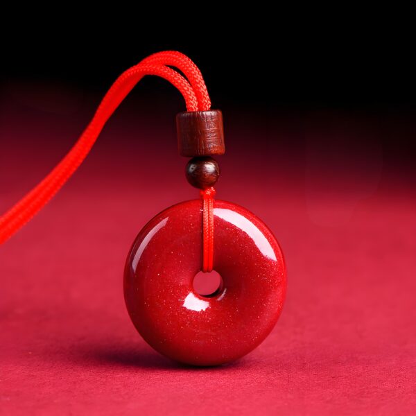 【Elemony Fire Element Radiance】Vermilion Peace Pendant: Feng Shui Energy Art & Social Confidence Amulet