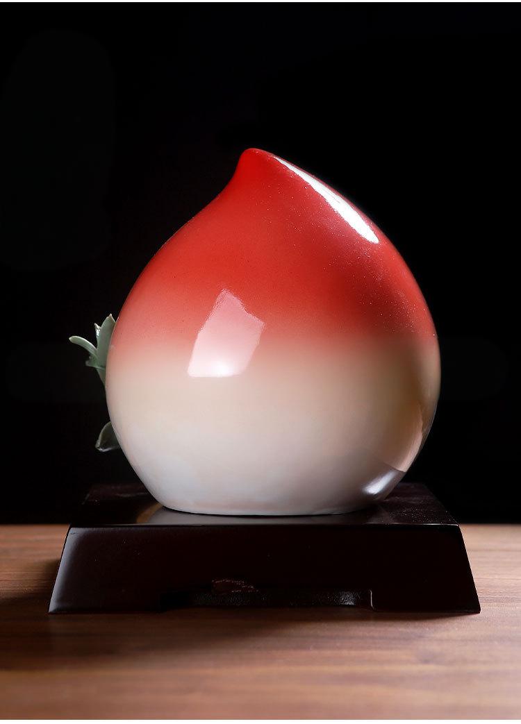 【Elemony Health Guardian】Longevity Ceramic Peach: A Symbol of Health & Joy-Health Decor - Image 3