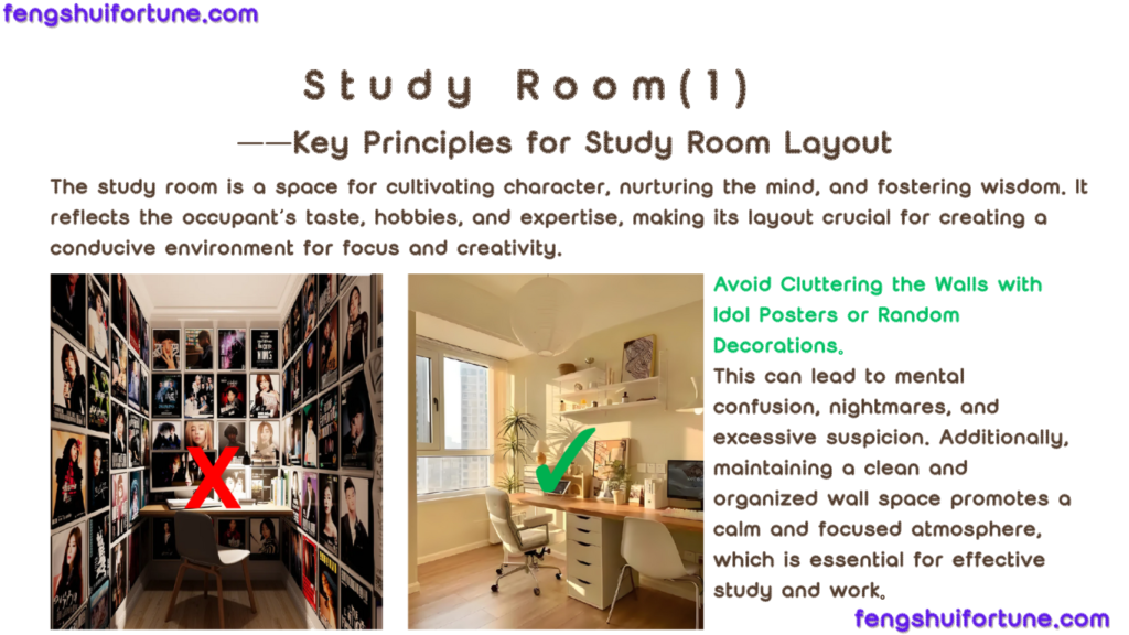 Avoid cluttering the walls with idol posters or random decorations.