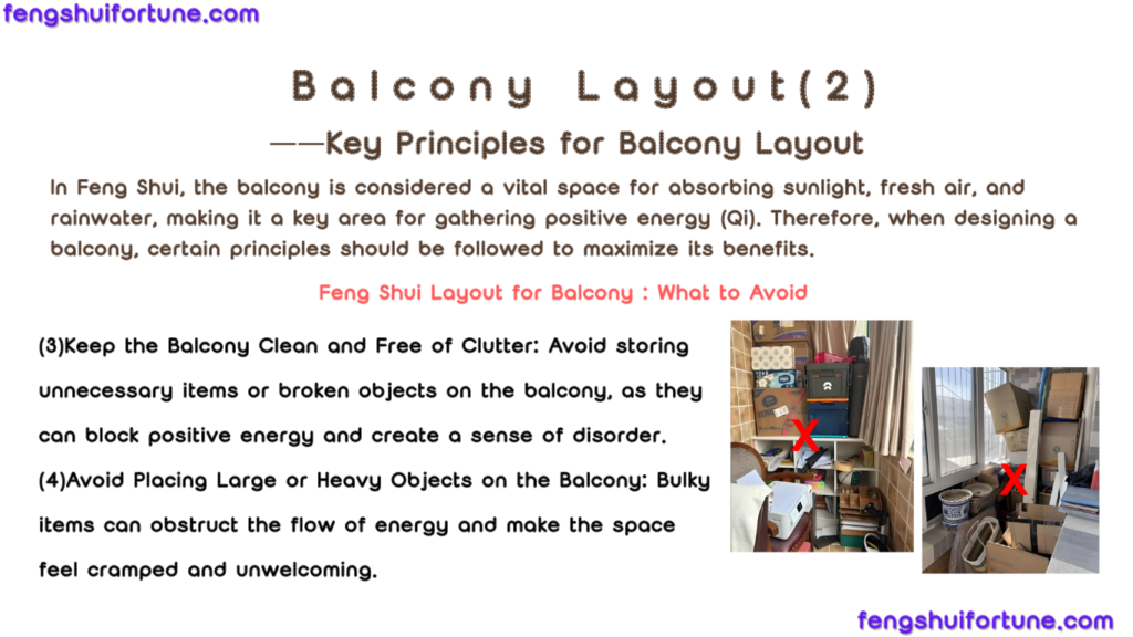 balcony what to avoid