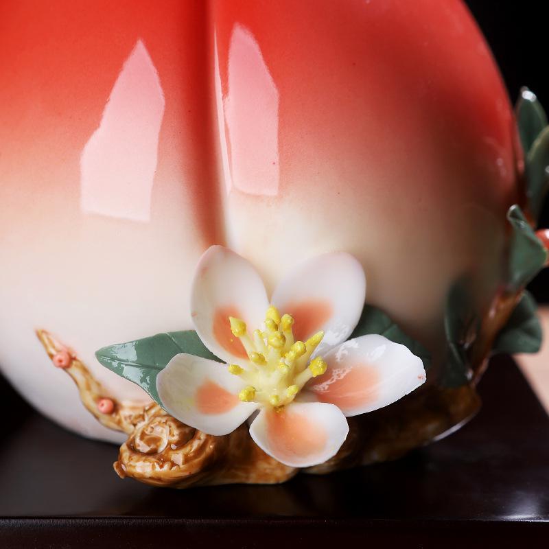 【Elemony Health Guardian】Longevity Ceramic Peach: A Symbol of Health & Joy-Health Decor - Image 2