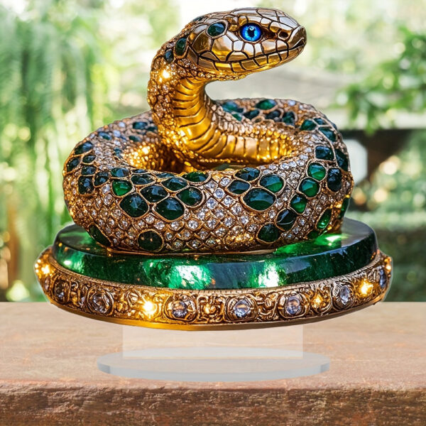 【Elemony 2025 Zodiac Snake Statue】 Feng Shui Wealth Corner Art & Modern Zodiac Decor