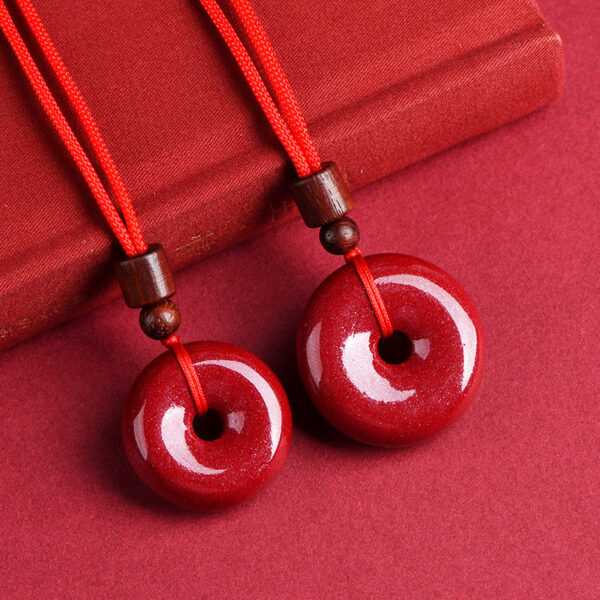 【Elemony Fire Element Radiance】Vermilion Peace Pendant: Feng Shui Energy Art & Social Confidence Amulet - Image 2