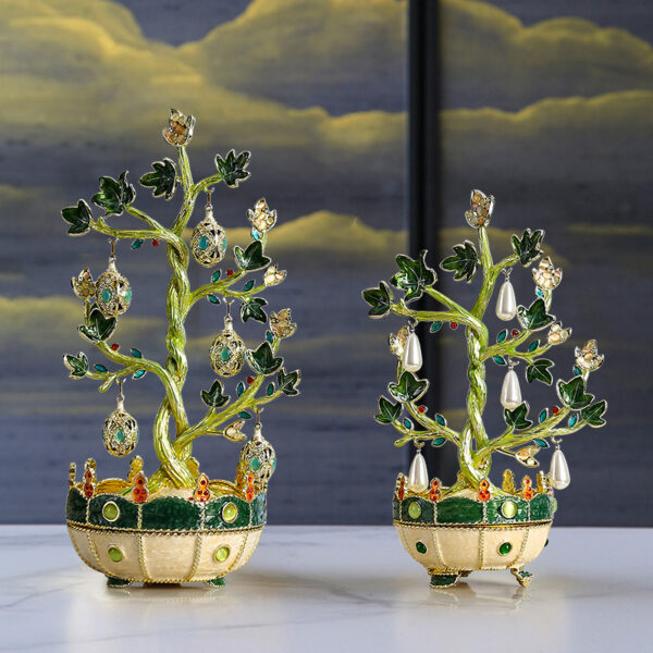 【Elemony Wealth Attraction】French Elegance Enamel Money Tree: Artistic Wealth Symbol - Image 3