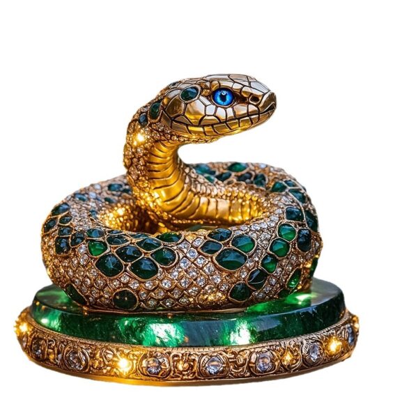 【Elemony 2025 Zodiac Snake Statue】 Feng Shui Wealth Corner Art & Modern Zodiac Decor - Image 3