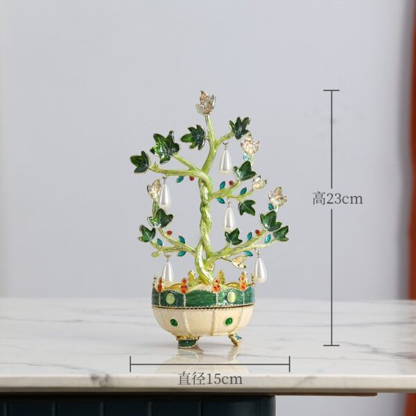 【Elemony Wealth Attraction】French Elegance Enamel Money Tree: Artistic Wealth Symbol - Image 4